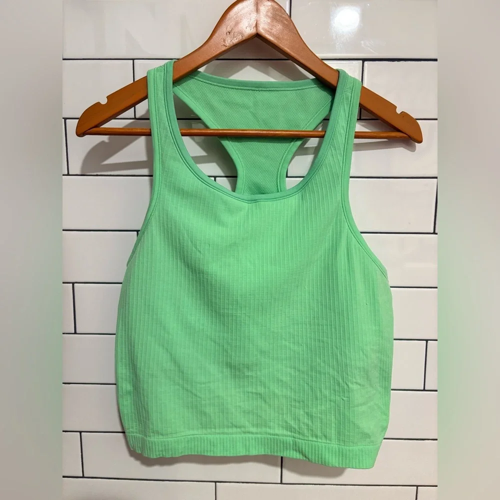 lululemon athletica Neon Green Ribbed Racerback Tank - Picture 6 of 9